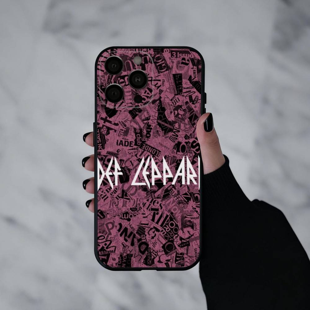Hot R-Rock band D-Def L-Leppard Phone Case For iPhone 17pro,16,15,14,13,12,11 Plus,Pro Max,XS,Soft Silicone Black Cover