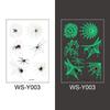 Children's Halloween Luminous Temporary Tattoo Sticker Waterproof Sweat Green 3D Spider Tattoo Sticker Face Arm Body Fake Tattoo