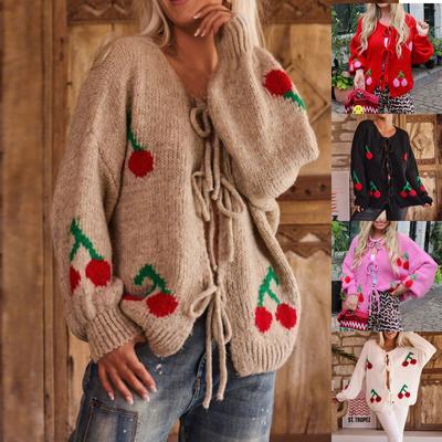 Женский однотонный свитер-пальто с вязаным кардиганом на шнуровке