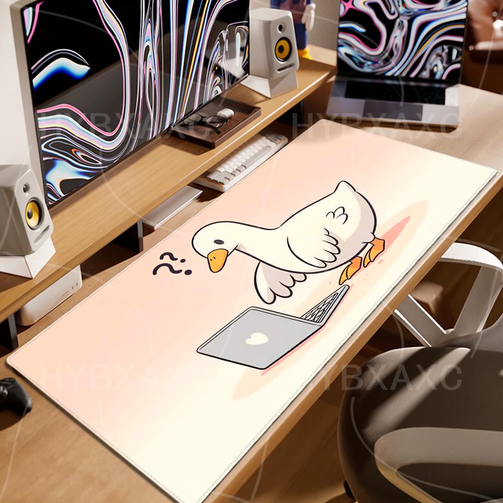 Cute Cartoon Duck Mouse Pad Large Gaming Accessory XXL Game Rubber Deskmats Non-Slip Keyboard Mat Laptop Long Mousepad