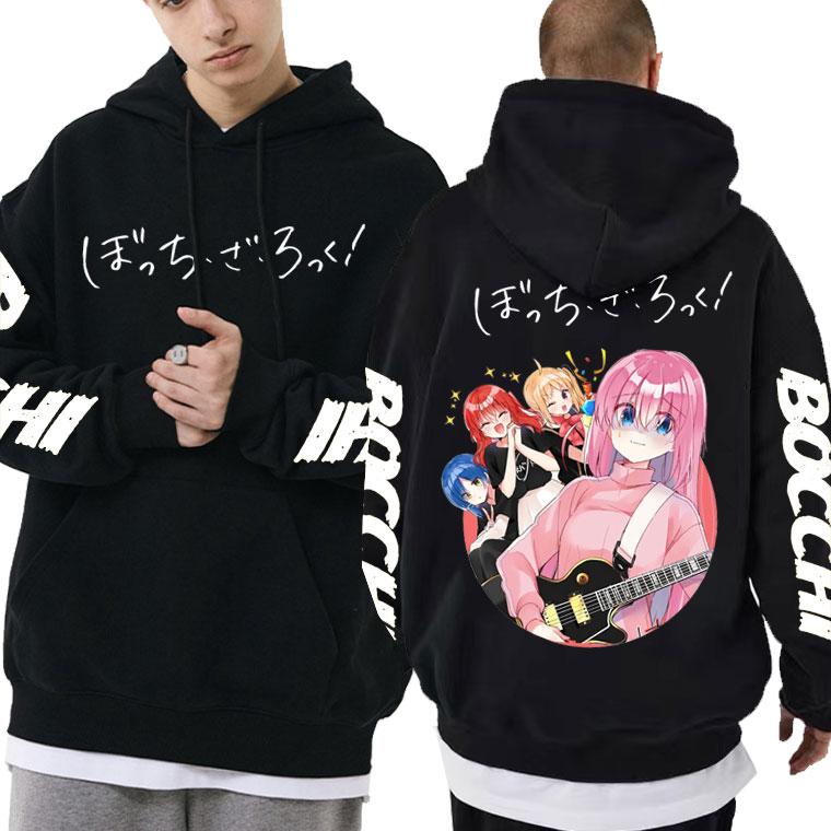 Funny Anime Bocchi The Rock Graphic Unisex Hoodie Manga Men Women Sweatshirt Hitori Gotoh Yamada Ryo Kita Ikuyo Ijichi Nijika Hoodies