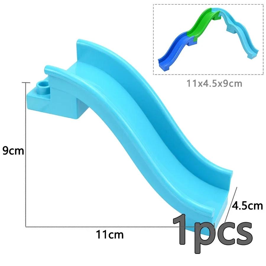 Big Building Blocks Slide Swing Seesaw Park Playground Series Large Pillar Bricks Children Kid Educational Toy Compatible Duploe