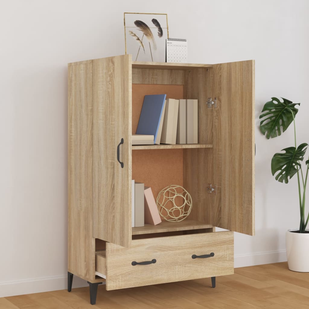 Vidaxl Wysoka Szafka, Dąb Sonoma 70X31X115 Cm, Materiał Drewnopochodny