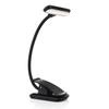 LED Clip-on Desk Lamp, Table Lamp, LED Desk Stand, Book Light, 3 Color Temperature Settings, Stepless Dimming, USB Rechargeable, Memory Function,