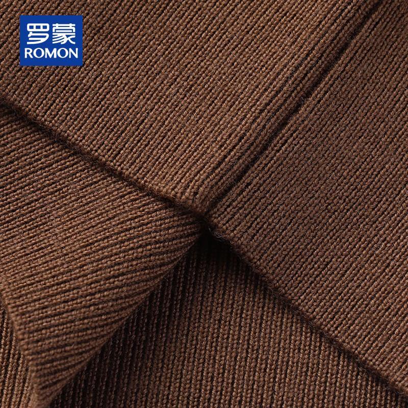 Romon Men's Half-High Collar Machine Washable Wool Blend Sweater