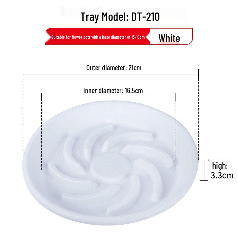 Утолщенный пластиковый круглый цветочный горшок с поддоном