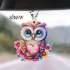 Love Owl 2D Acrylic Decorative Pendant, Interior Pendant, Car Interior Rearview Mirror Decorative Pendant, Backpack Pendant Keychain