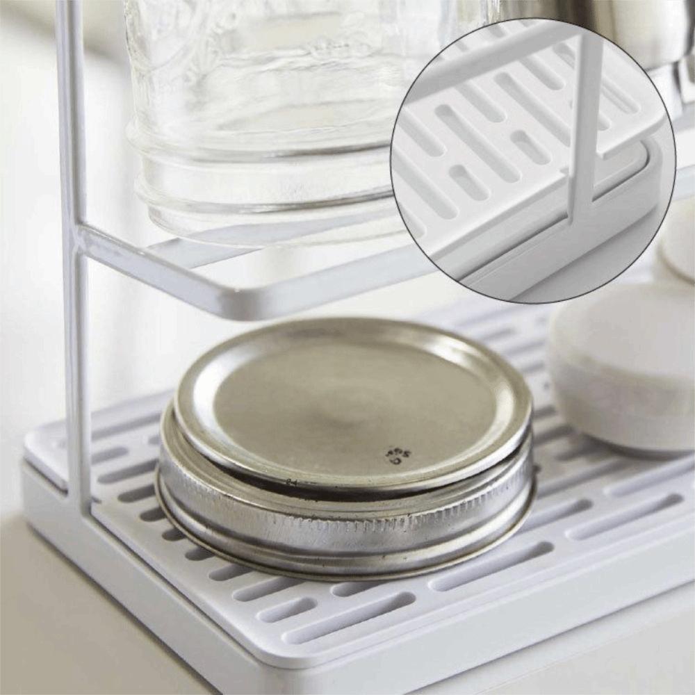 Removable Bottle Drying Rack with Drain Tray Mug Organizer Coffee Cup Drain Holder Countertop
