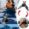 Яркая плюшевая кукла-летучая мышь, плюшевая подушка-плед с реалистичными складными крыльями, подушка для сиденья, Хэллоуин, Рождество, украшение, куклы-летучие мыши, декор