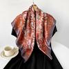 Новый шелковый шарф женский шарф с принтом кешью шарф-накидка атласный шарф атласный шарф большой квадратный шарф-шаль