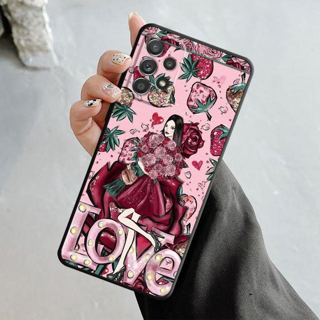 Girl Women Butterfly Crown Love Case For Samsung Galaxy A14 A73 A53 A71 A51 A31 A33 A22 A12 A21s A13 A32 A52s A72 A52 A23