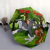 Tom Jerry Automatic Open/close Umbrella, Heavy-Duty Iron Frame, Folding Portable Design, Travel, Everyday Use 198