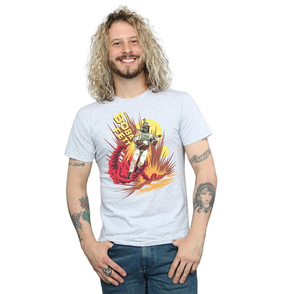 Star Wars Mens Boba Fett Rocket Powered T-Shirt