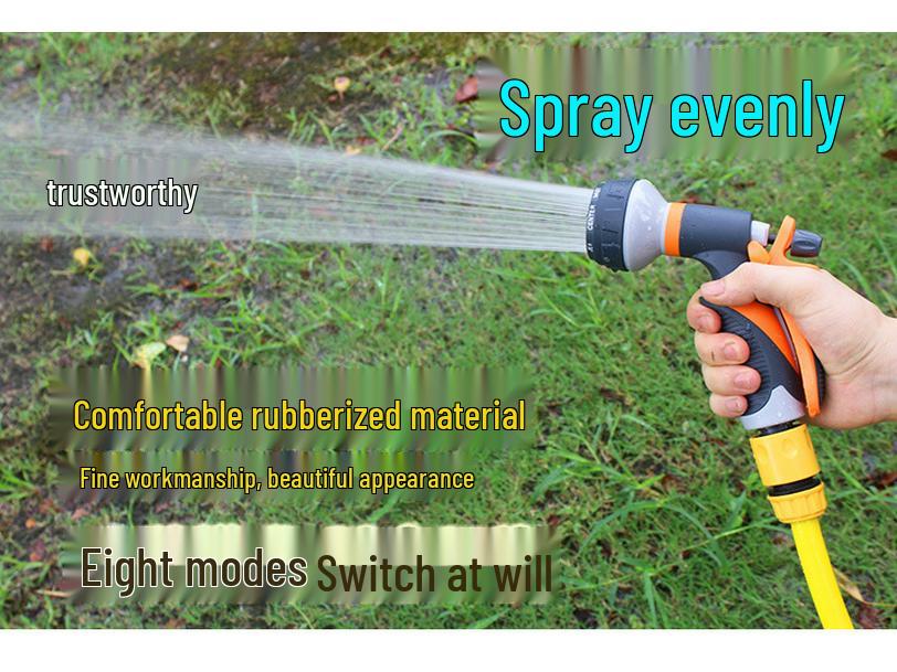 Multifunctional High-Pressure Watering Nozzle: Soft Rubber Spray Gun for Gardening, Vegetable Washing, and Car Washing