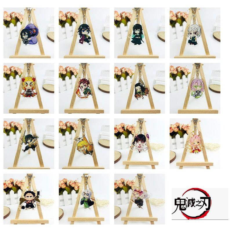 Высококачественный акриловый брелок Demon Slayer Kimetsu No Yaiba с двусторонней HD-печатью