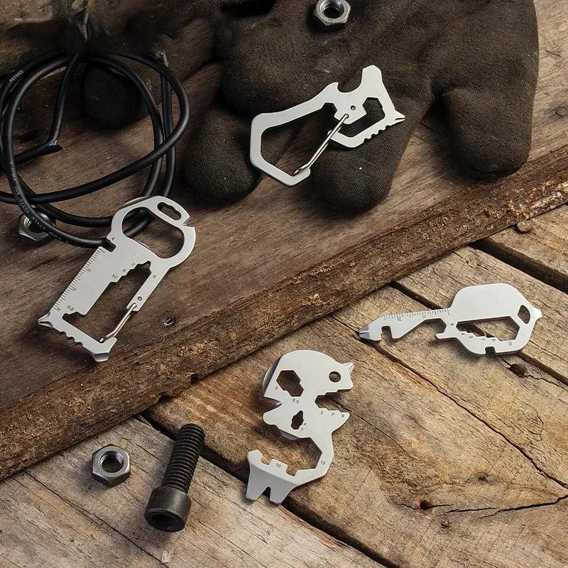 Многофункциональный инструмент EDC в стиле носорога, бутылка, мини-брелок для ключей, отвертка, аксессуары для ремонта на открытом воздухе, открывалка, ручные инструменты