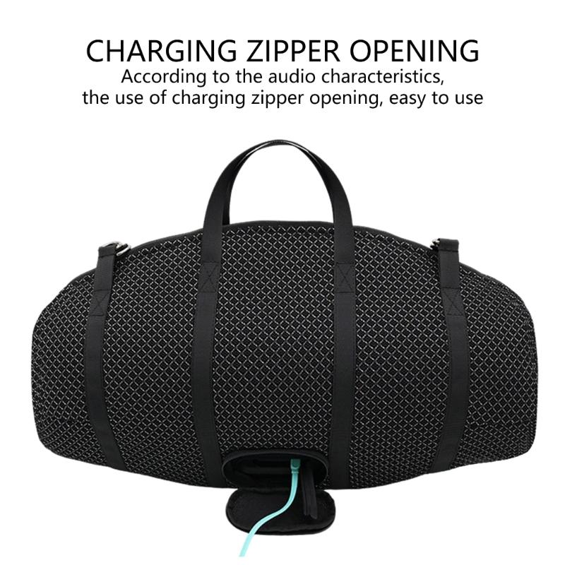 Portable Carrying Case For Boombox 4 Wireless Speaker Heavy Duty Fabric 360 Degree Protections Convenient Handle