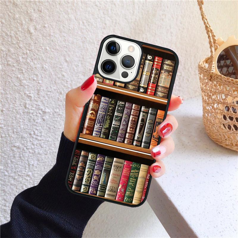 Винтажная Книжная Библиотека Полка для Книг Чехол для Телефона для iPhone 17 Air 16 15 14 12 13 PLUS 11 PRO MAX Чехол Fundas Оболочка