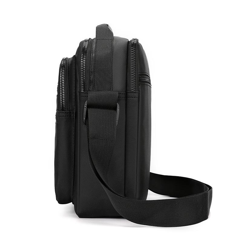Vintage Waterproof Shoulder Bag Men Fashion Crossbody Bags Large Capacity Simple Travel Student Computer Bag Purse Handbag
