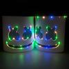 Glowing DJ Marshmello Glowing Mask Event Music Festival Concert Masquerade Bar Party Accessories DIY LED Marshmallow Cos Mask