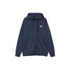 Solid Color Logo Print Hooded Long Sleeve Jacket Men Jackets Blue BV2646-410