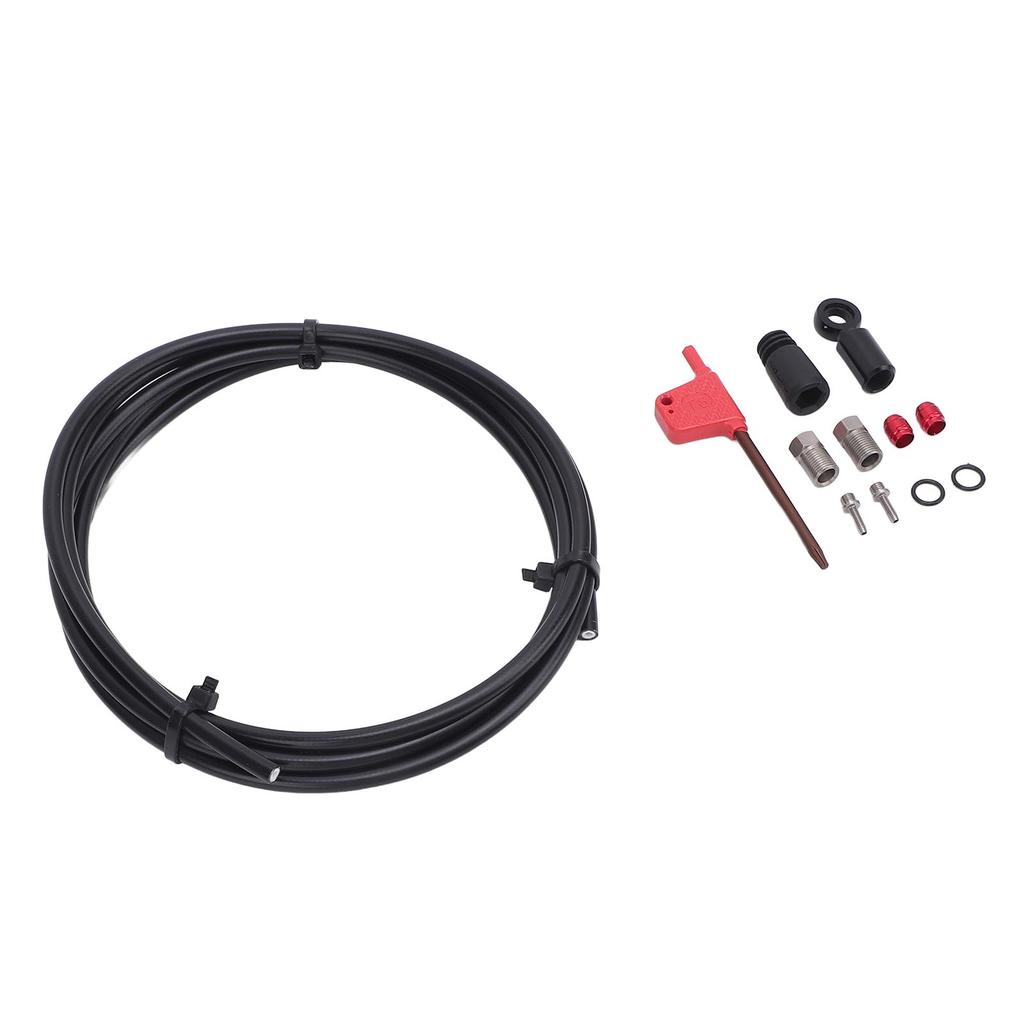 Комплект шланга гидравлического дискового тормоза 6,6 фута Резиновый металлический комплект фитингов для гидравлического дискового тормоза для HRD красный