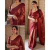 This Beautiful Saree Is Elegantly Decorated with Gorgeous Solid Jacquard Weave That Gives a Perfect Look To the Outfit.