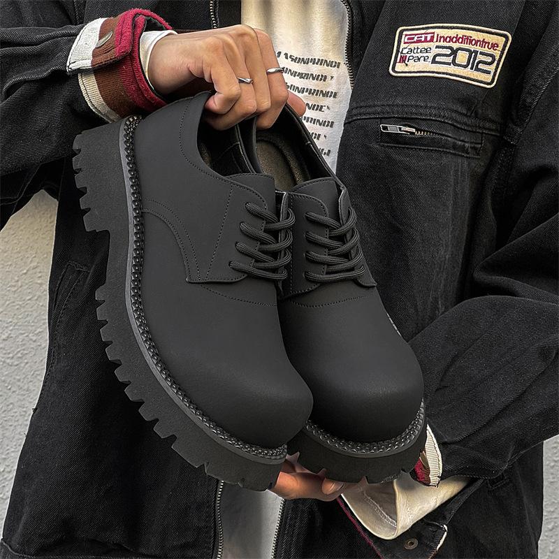 Туфли дерби мужские модные туфли в британском стиле, кожаные туфли с круглым носком, высокие, с большим носком, туфли с Микки Маусом 91019-J