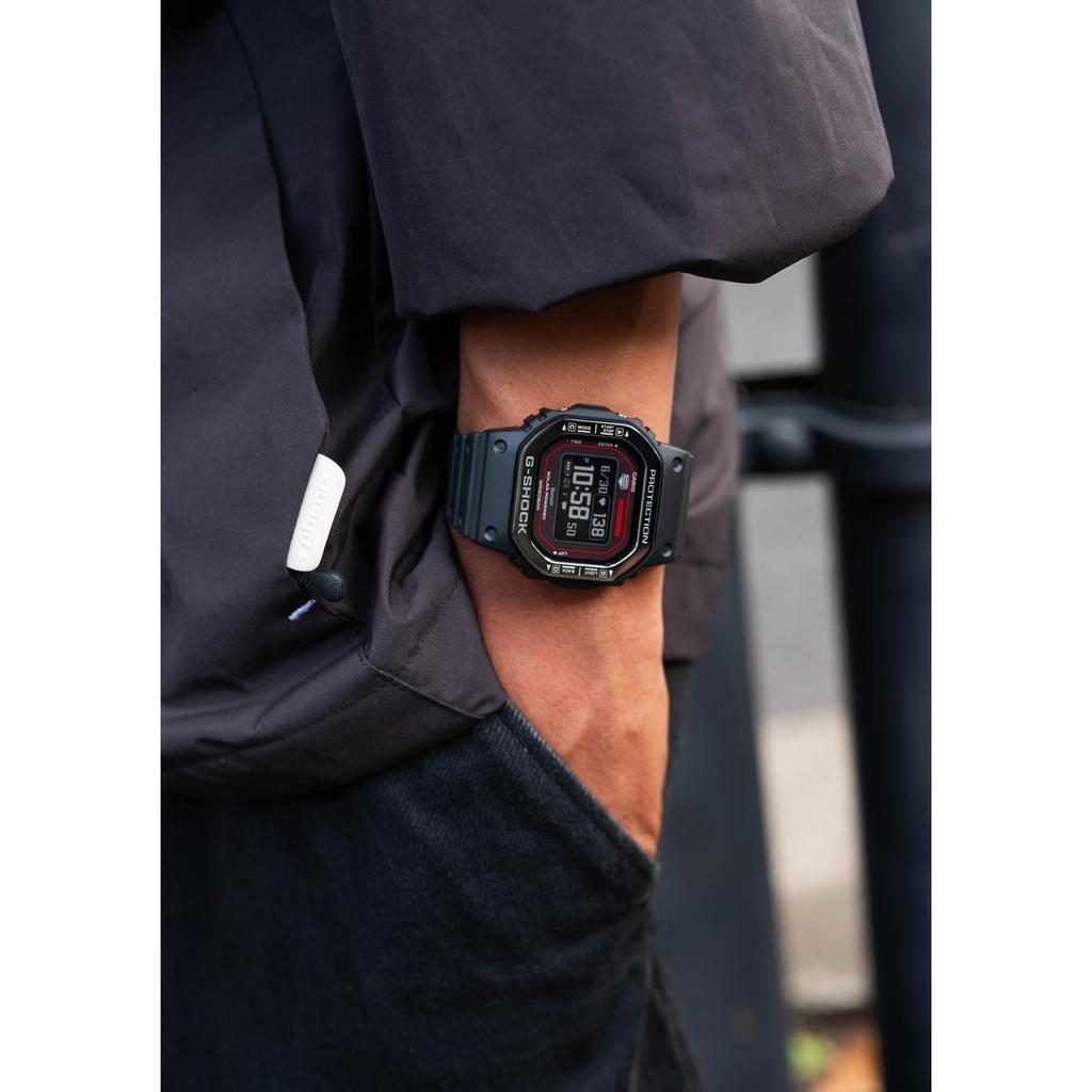 Casio G-Shock G-SQUAD Heart Rate Monitor Men's Watch, Bluetooth, Black, DW-H5600MB-1A4JR, Japan Edition