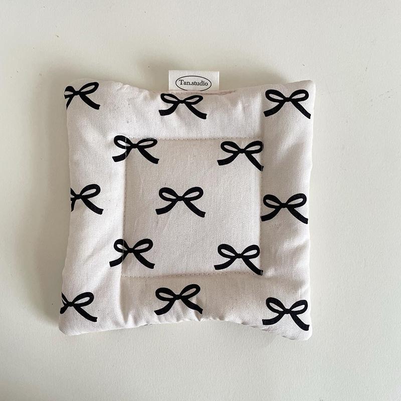 Корейский бант Хлопковая подставка Подставка для ключей Ювелирный коврик Двусторонняя Утолщенная ткань Милый Шнурок Портативные Аксессуары