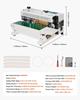 Continuous Bag Band Sealing Machine Horizontal Band Sealer Carbon Steel