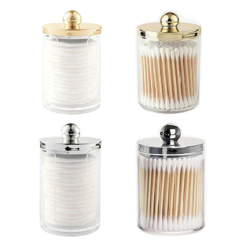 Mini Portable Qtip Holder Leakproof Cotton Swab Ball Storage Box Lightweight Organizer for Travel Camping Bathroom
