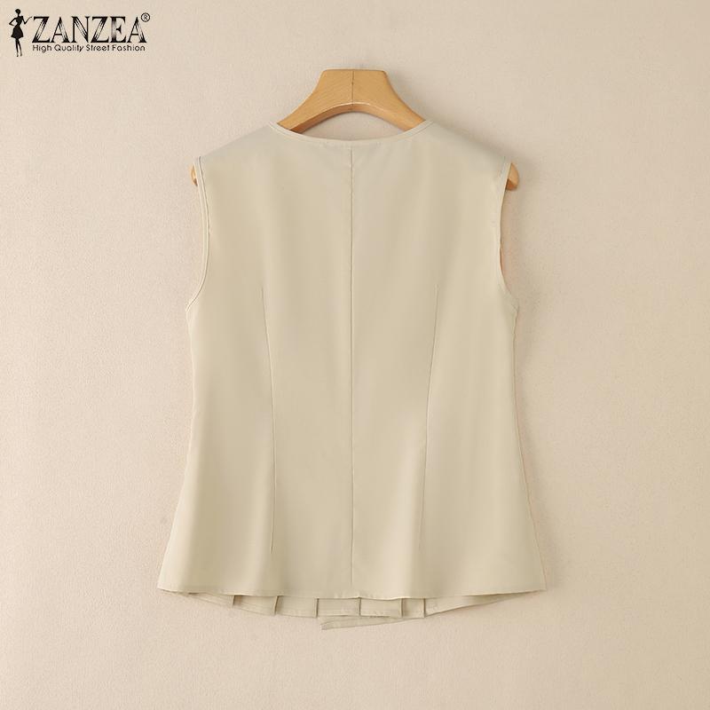 ZANZEA Women Summer V-Neck Casual Sleeveless Vest Tops