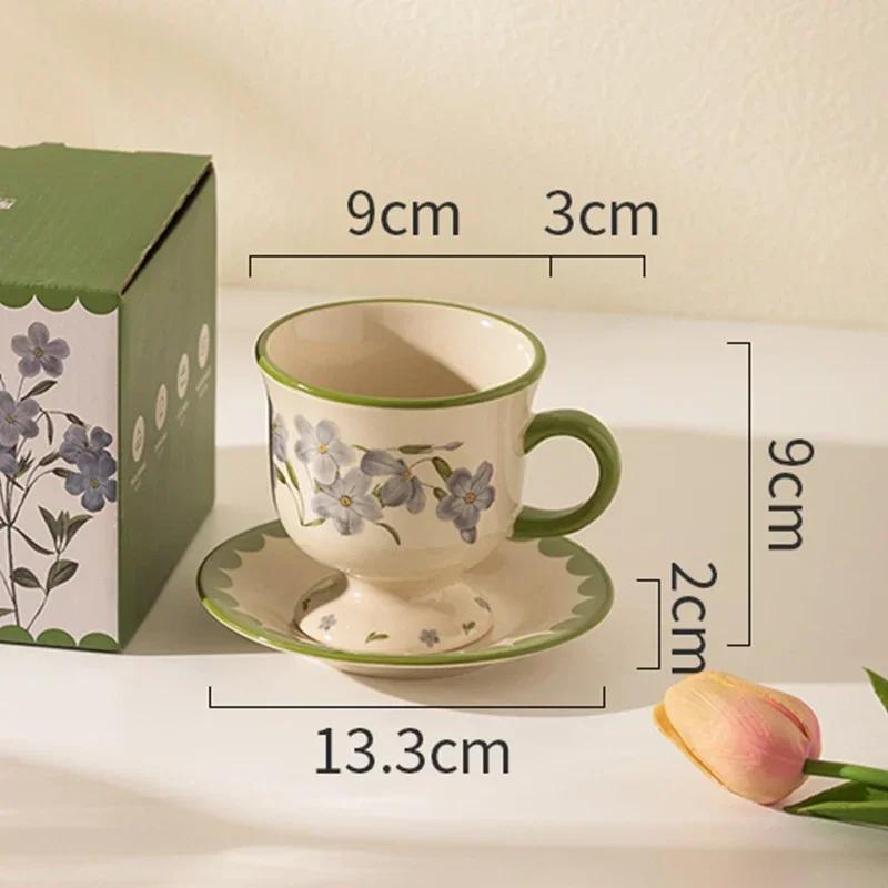 Изысканный тюльпан керамическая кофейная чашка набор тарелок легкий роскошный ресторан послеобеденный чай кофейные чашки элитный офис досуг вода чашка
