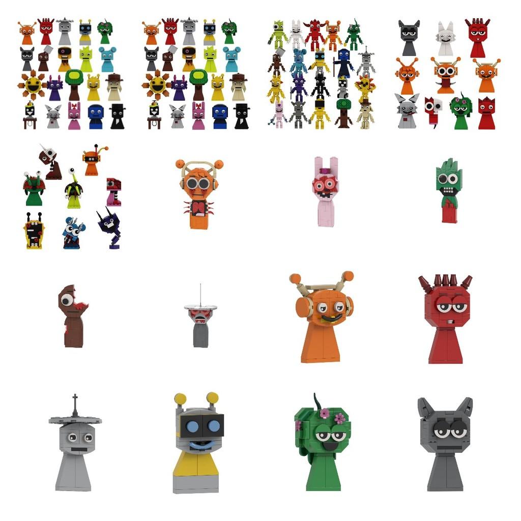 Building Sprunki Game Block Toys Model Cartoon Children Puzzle Figure Dolls