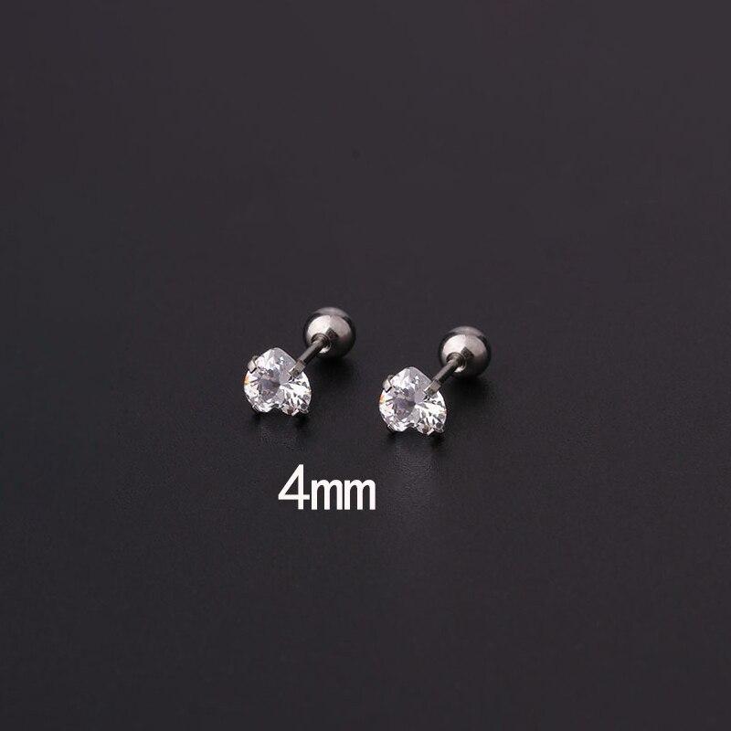 2 шт., серьги-гвоздики из нержавеющей стали 316L для пирсинга козелка, серьги-гвоздики для женщин, геометрический цирконий, кольцо для губ, ювелирные изделия для хряща