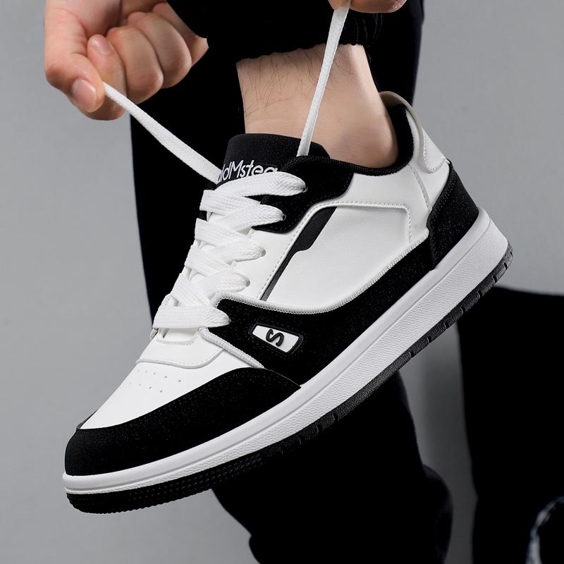 New Men's Classic Four Seasons Fashion Low Top Thick Sole Skateboarding Shoes Comfortable Soft Sole Basketball Sneakers