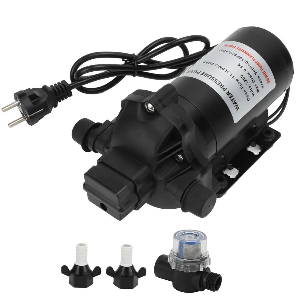 11.3LPM 50PSI Water Pressure Diaphragm Pump Self Priming for Car RV Yacht Marine Boat
