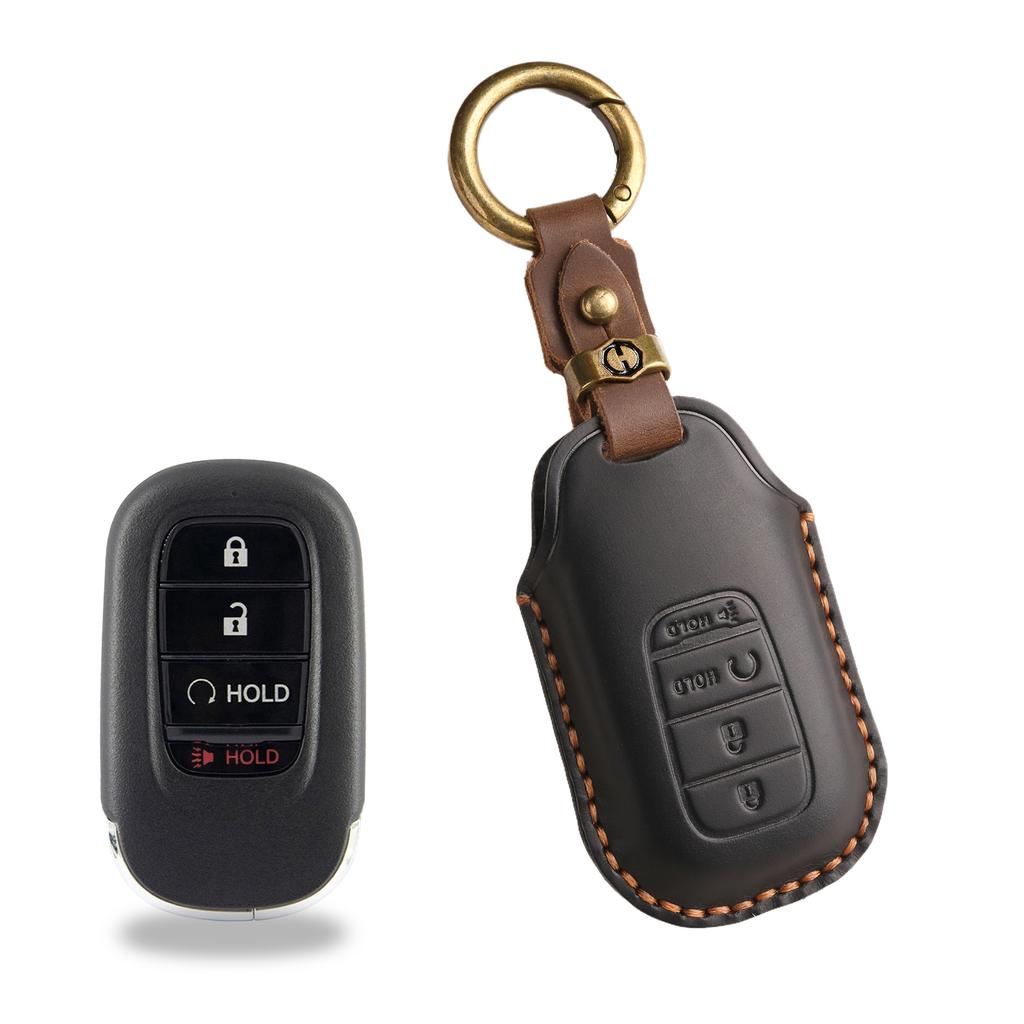 Новый ретро чехол для ключей подходит для нового Honda Accord Civic, ручная работа, кожаный брелок для ключей автомобиля.