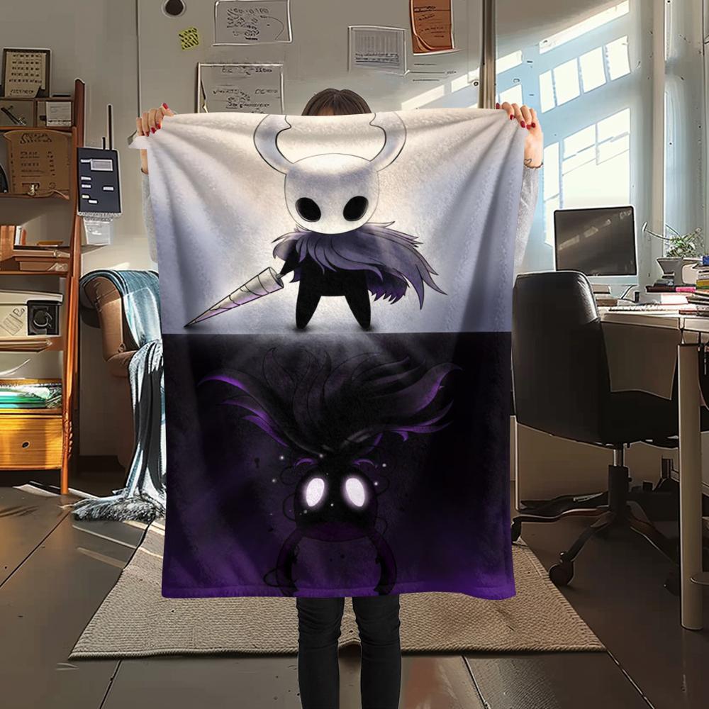 Фланелевое одеяло с принтом Hollow Knight, Высококачественное, Удобное для всех сезонов, Декор для дома, Тепло и уют, Идеально для рождественских подарков41