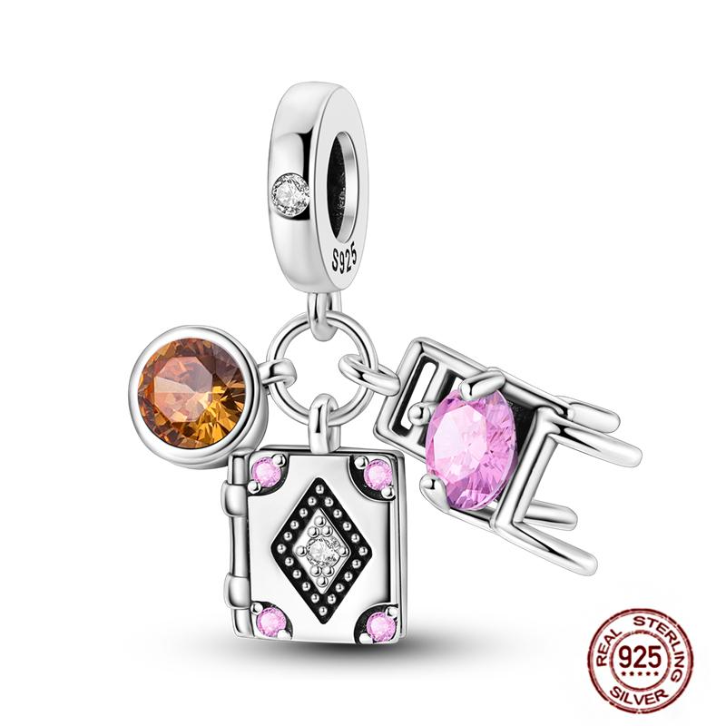 Ежедневные статьи Медные розовые парфюмерные шармы Камера Гантель Смарт-часы Бусины Подходят для оригинальных браслетов DIY Ювелирный подарок