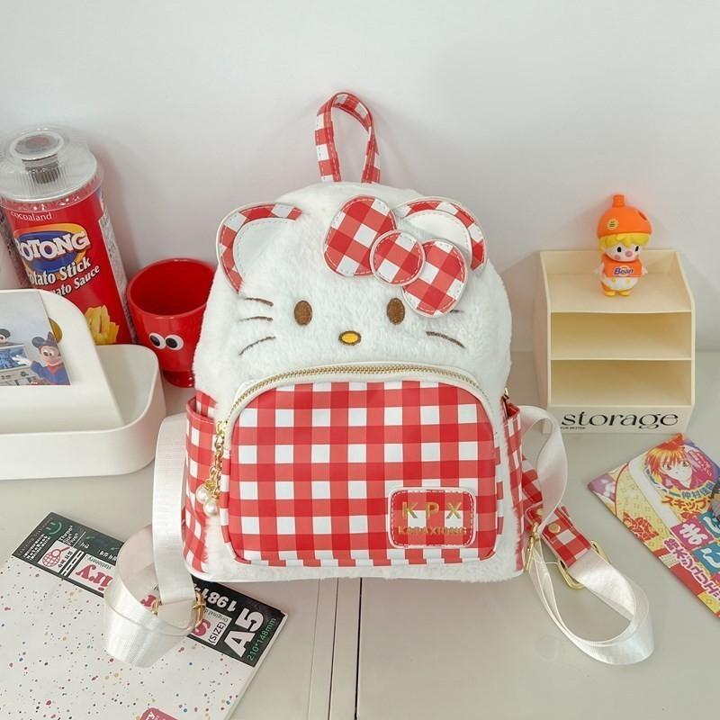 Hello Kitty Girls Mini Backpack With Cartoon Pu Material For Casual Daily Use