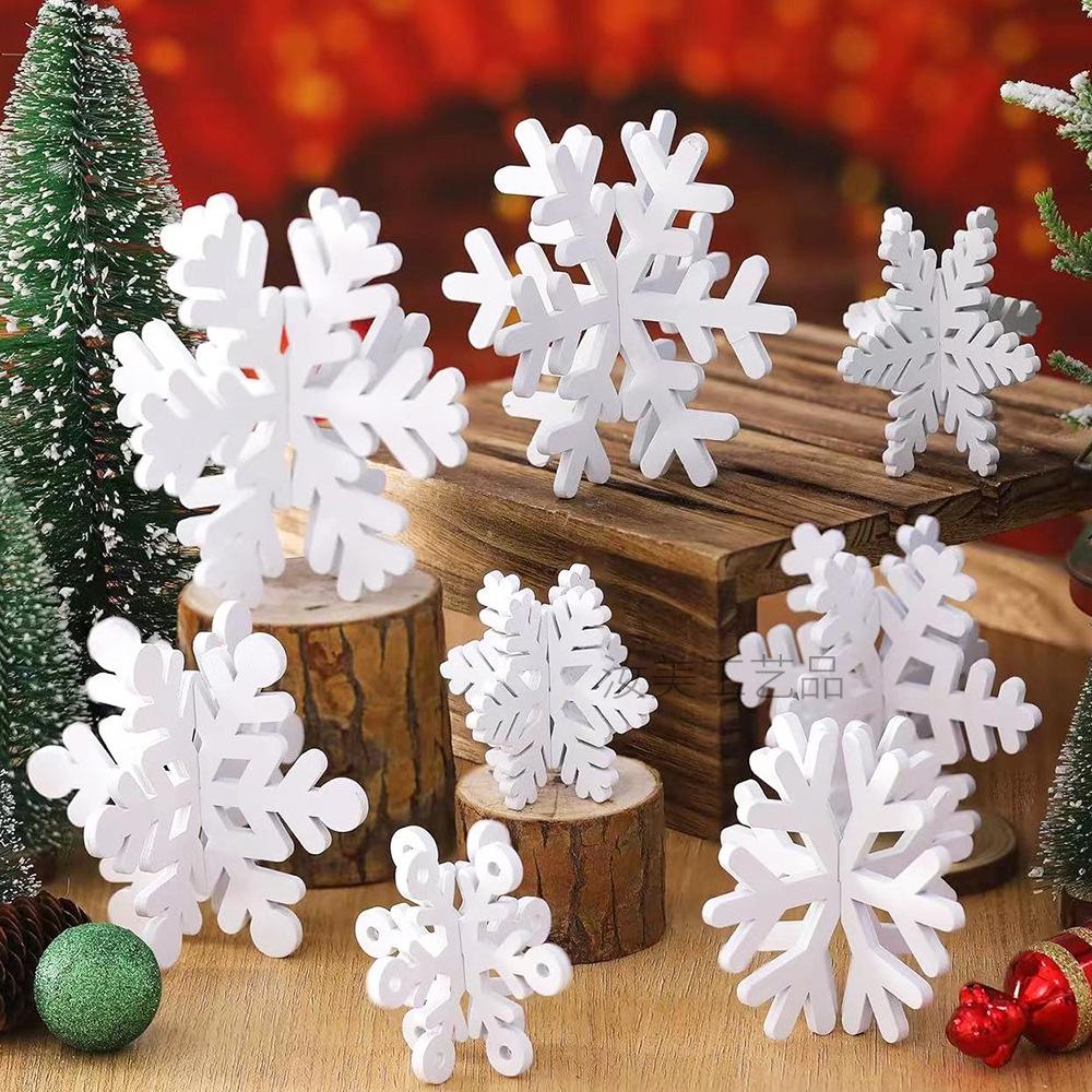 3D Wooden Snowflake Ornament for Tiered Tray & Party Centerpiece