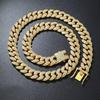 15mm Exaggerated Full Diamond Cuban Chain Necklace: Men's Hip Hop Gold Statement Accessory
