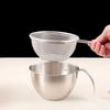 2Pcs/set Large Capacity Stainless Steel Colander Fine Mesh Food Strainer  Draining Pasta