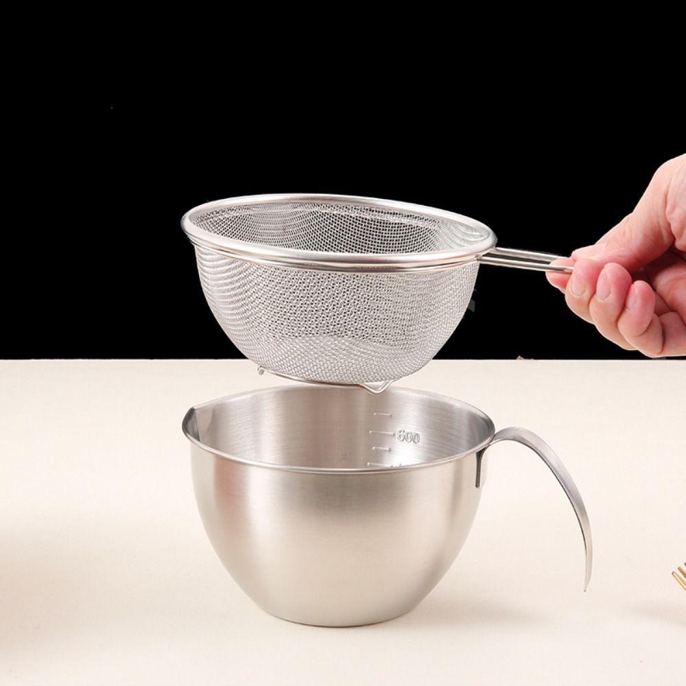 2Pcs/set Large Capacity Stainless Steel Colander Fine Mesh Food Strainer  Draining Pasta