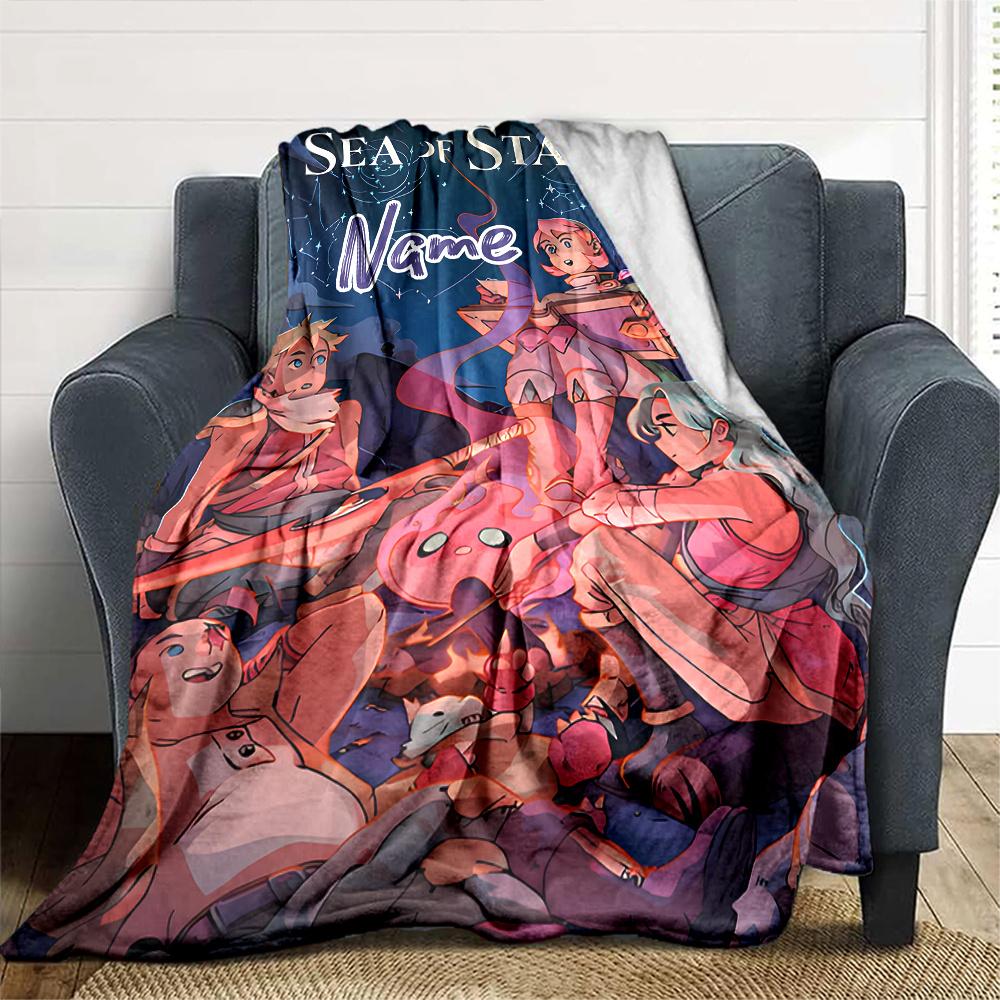 Adventurers Conquer The Sea Of Stars Together Cozy Personalized Blanket Personalized Text Warmthful Decor Great For Sofa Couch Office Bed Picnics Four