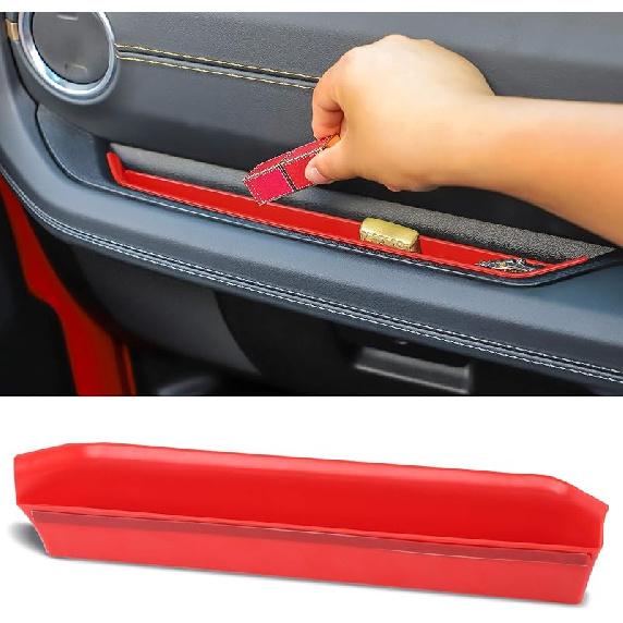 Savadicar Grab Bar Tray With Microfiber Compatible With 2024 2025 Jeep Wrangler (JL) And Gladiator (JT), Passenger Side GrabTray Storage Organizer,