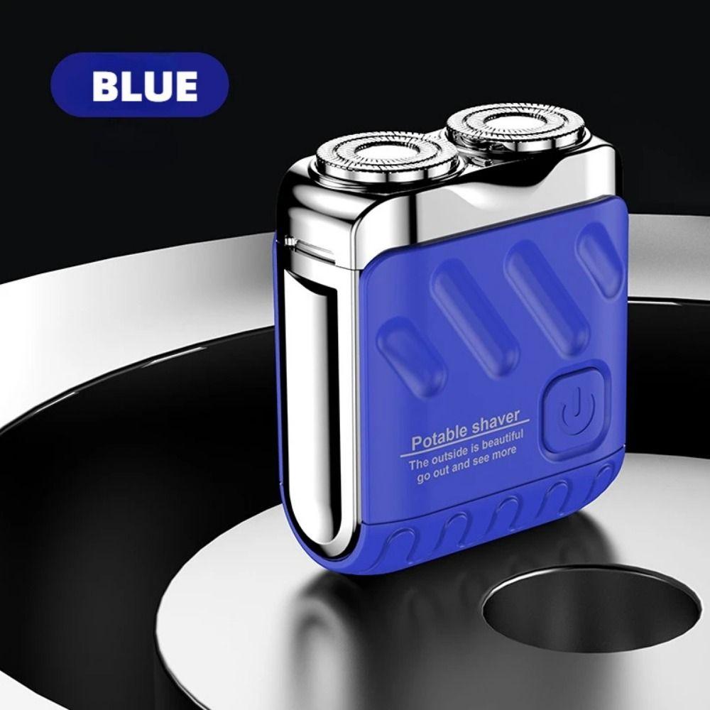 Magnetic Men's Electric Shaver Double Head Face Hair Remover Tool Pocket Size Beard Trimmer Home