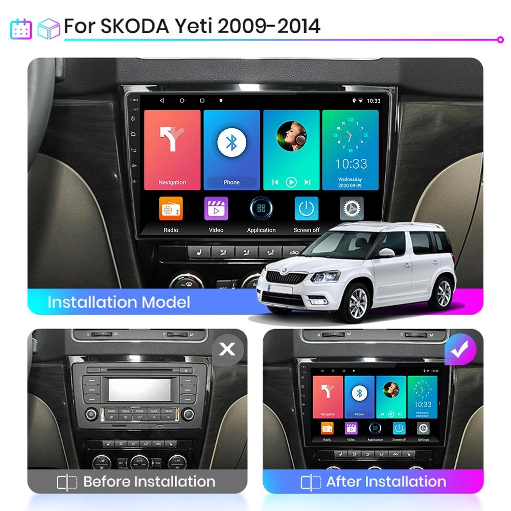 Android Car Radio For Skoda Yeti 2009-2018 Multimedia Player Head Unit Stereo GPS Navigation BT WIFI 1+16GB